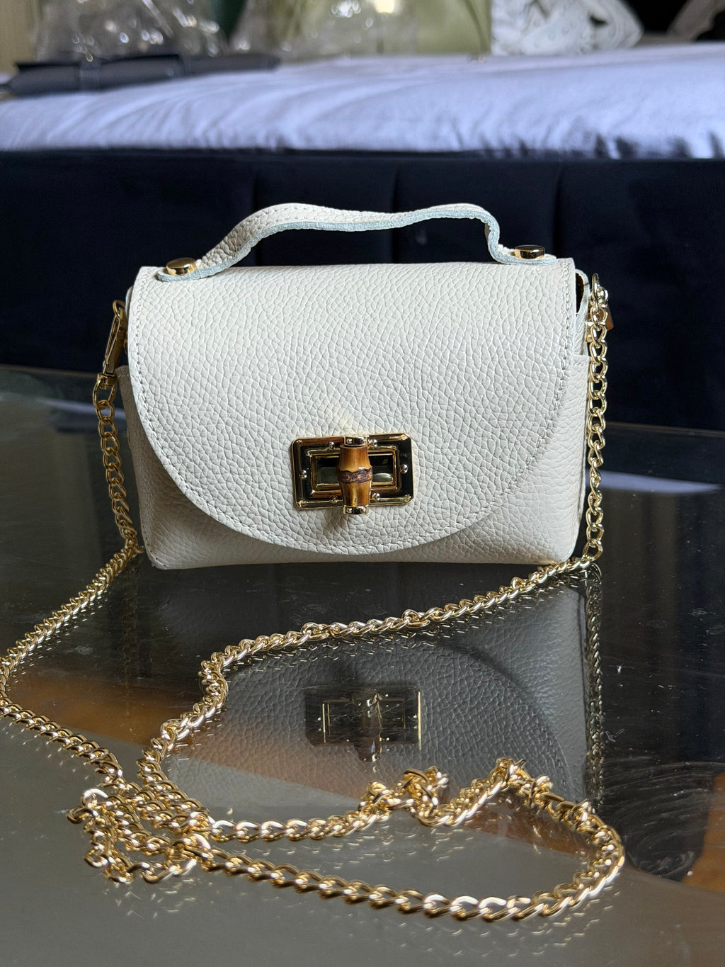 Chic Mini Top-Handle – Italian Handmade Leather Crossbody MADE IN ITALIA 🇮🇹
