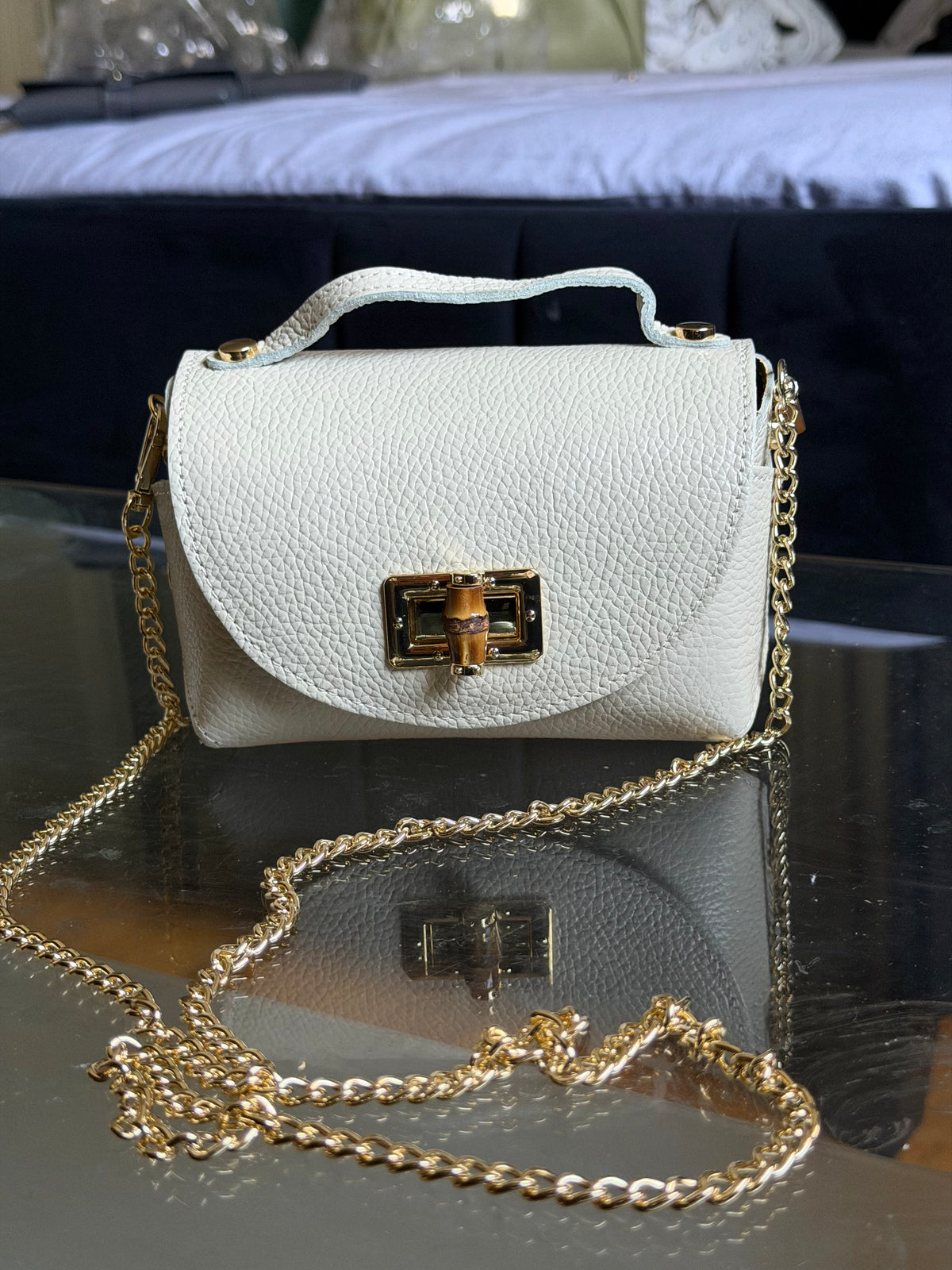 Chic Mini Top-Handle – Italian Handmade Leather Crossbody MADE IN ITALIA 🇮🇹