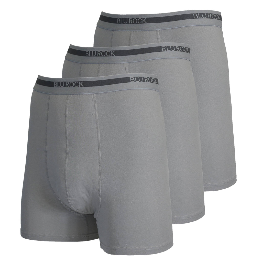 Blu Rock  Men's Stretch Cotton Boxer Briefs (3 Pack): White / SMALL-3PCS