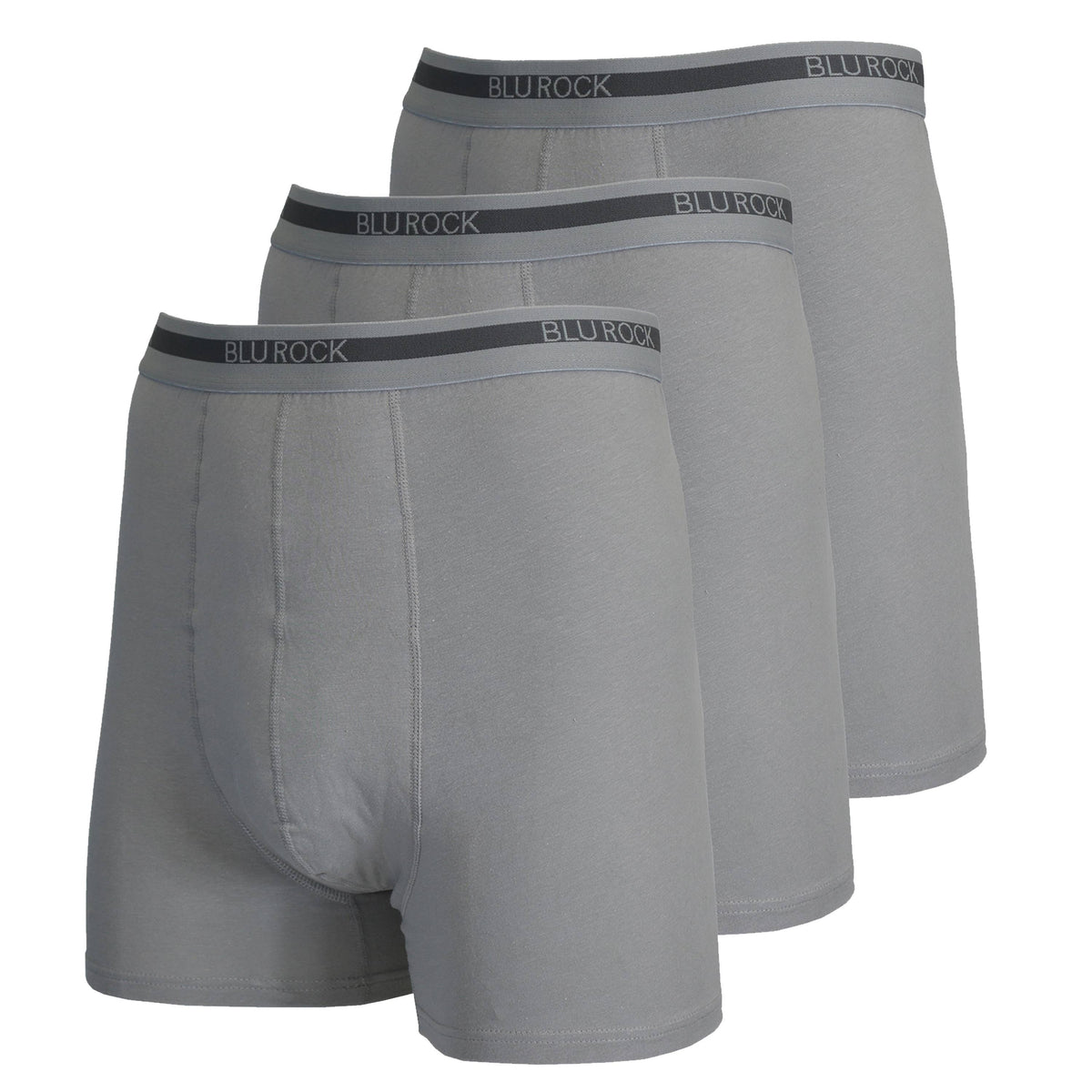 Blu Rock  Men's Stretch Cotton Boxer Briefs (3 Pack): White / SMALL-3PCS