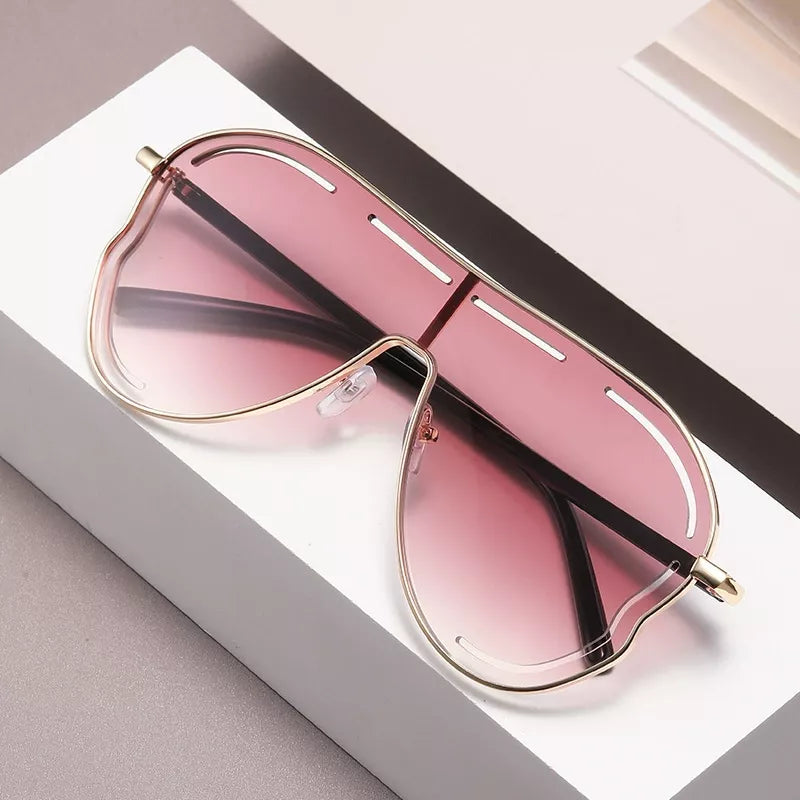 Oversized Aviator Gradient Sunglasses - URBANPICK FASHION