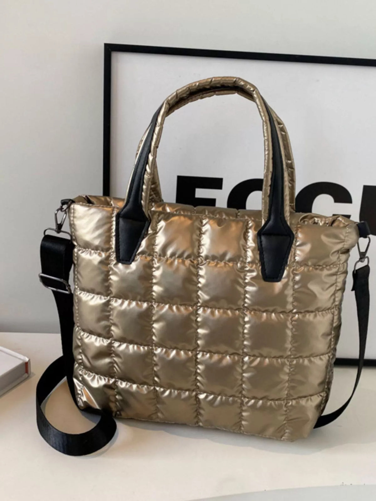 Bubble Textured Tote Crossbody Bag - URBANPICK FASHION