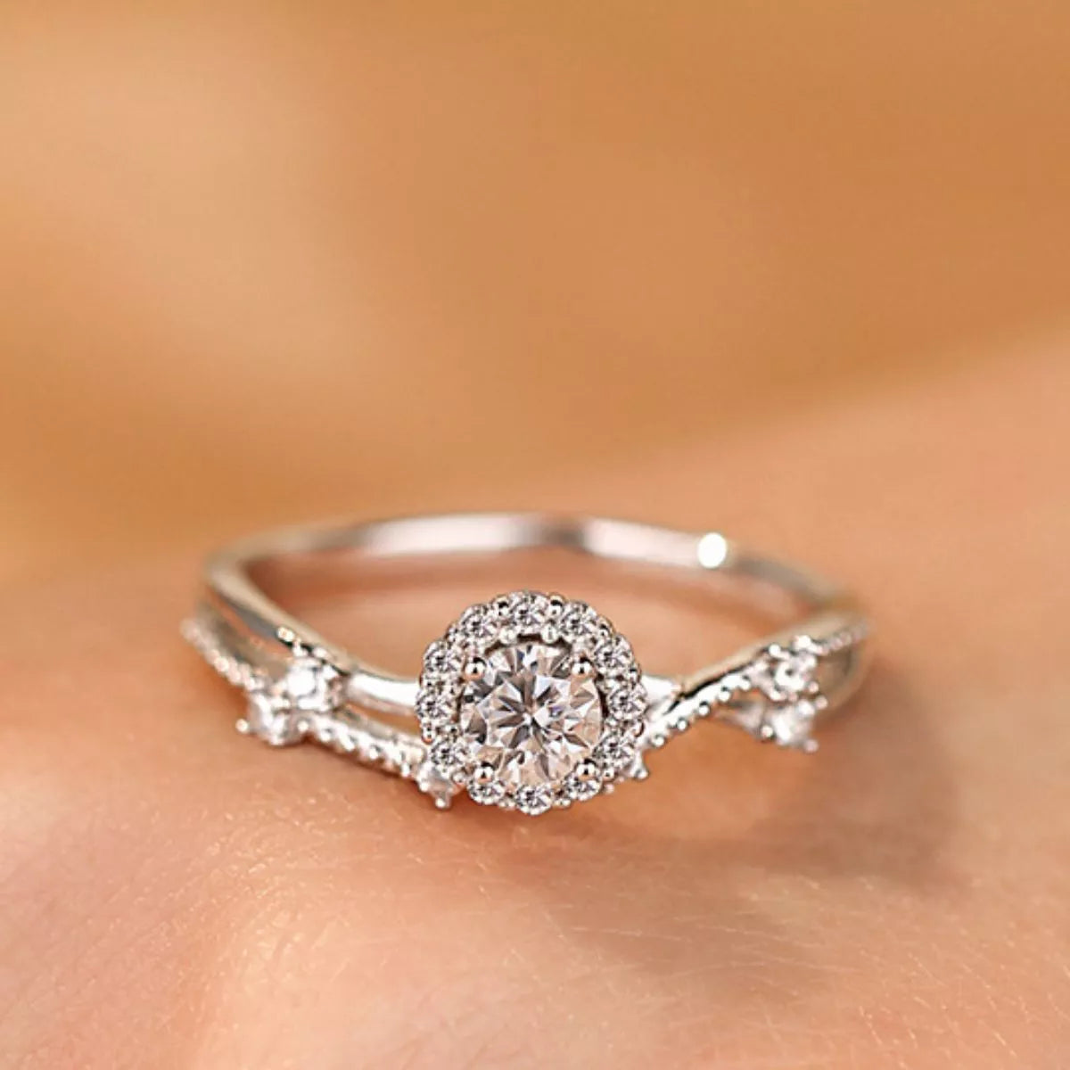 1 Carat 925 Sterling Silver Moissanite Layered Ring - URBANPICK FASHION