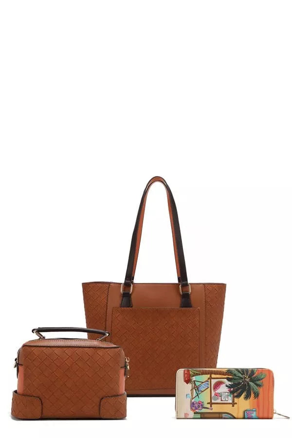 Nicole Lee USA Sun and Sand 3 Piece Bag Set - URBANPICK FASHION