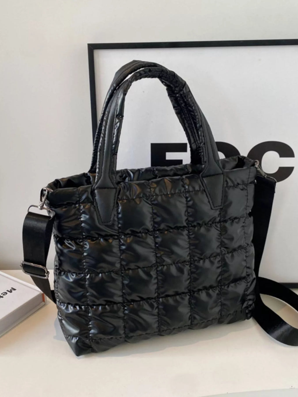 Bubble Textured Tote Crossbody Bag - URBANPICK FASHION