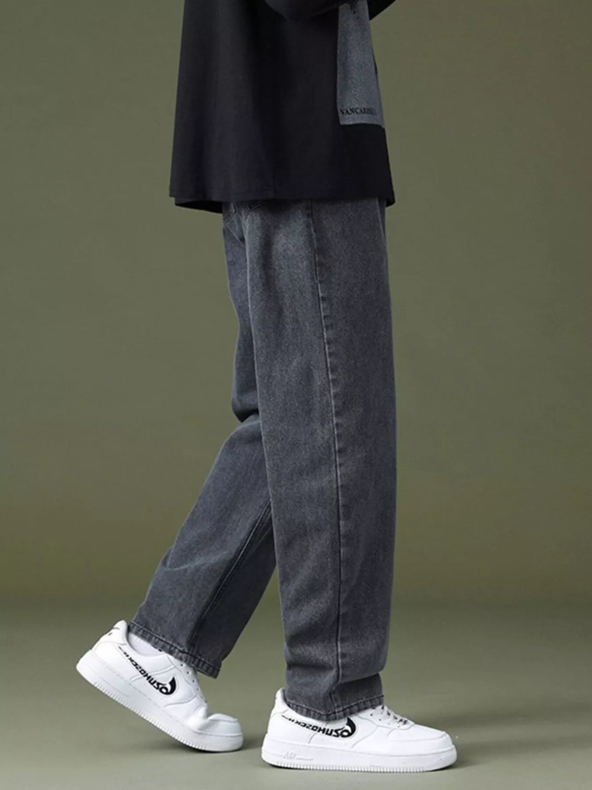 Men's Full Size Washed Relaxed Fit Jeans Plus Size - URBANPICK FASHION