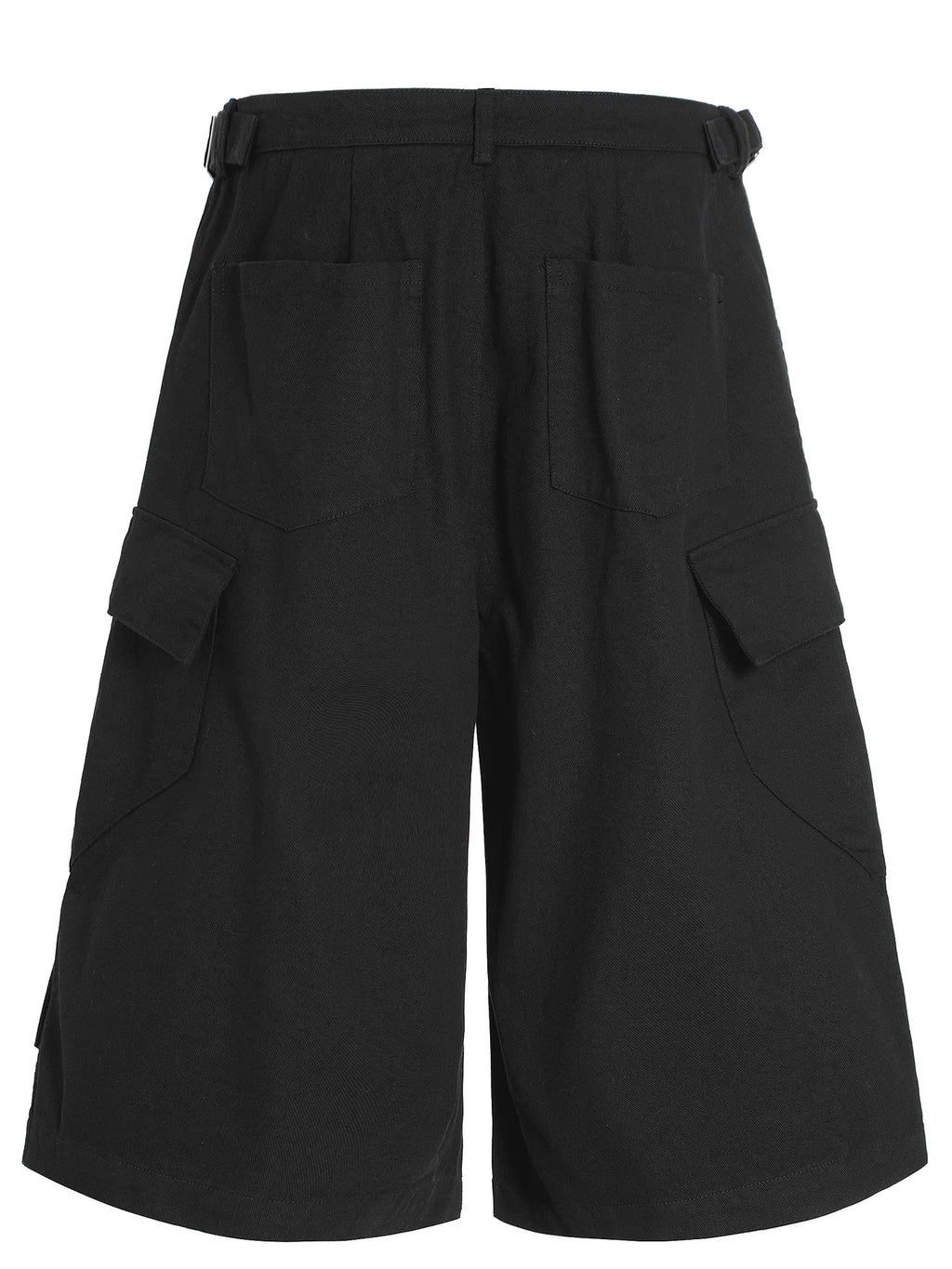 Men's Wide Leg Cargo Shorts with Flower Patch - URBANPICK FASHION