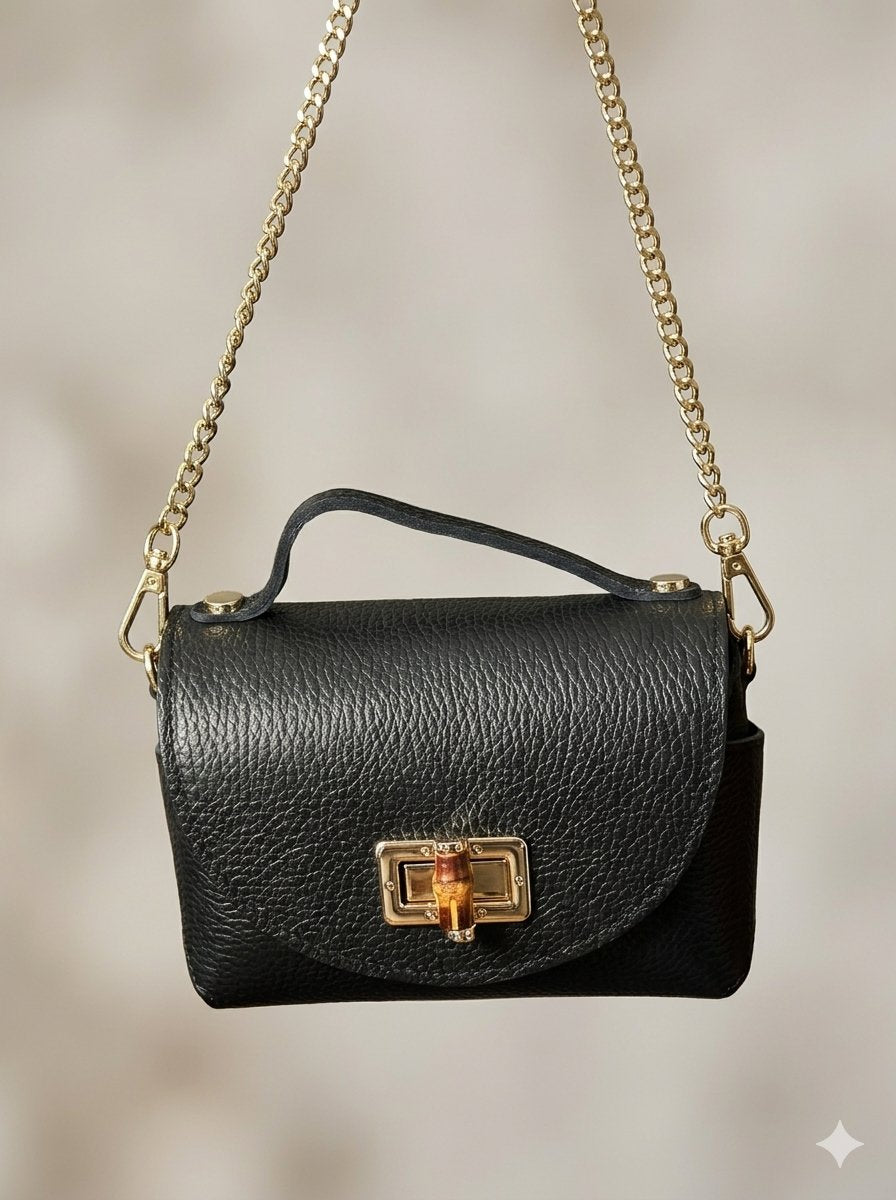 Chic Mini Top-Handle – Italian Handmade Leather Crossbody MADE IN ITALIA 🇮🇹