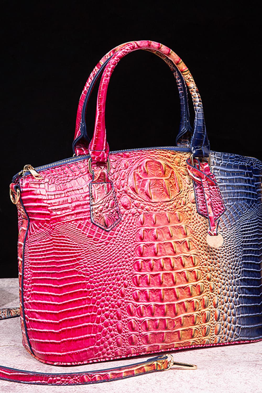Gradient PU Leather Handbag - URBANPICK FASHION