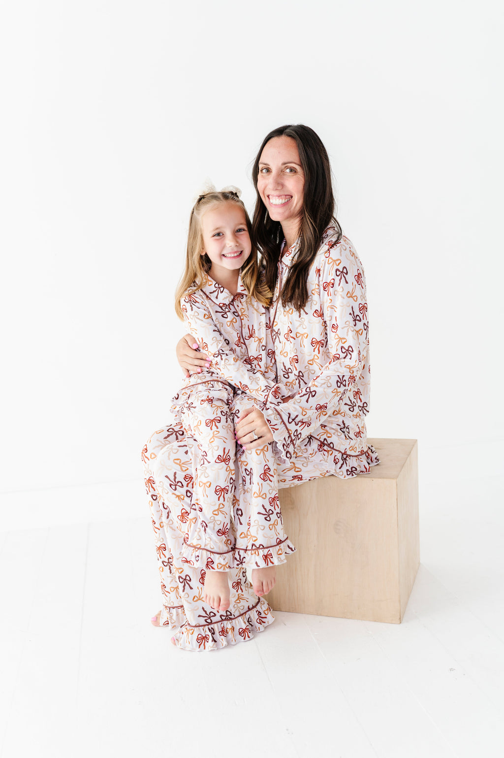 Autumn Ribbons Ruffle Button-Up Set – Toddler & Kids