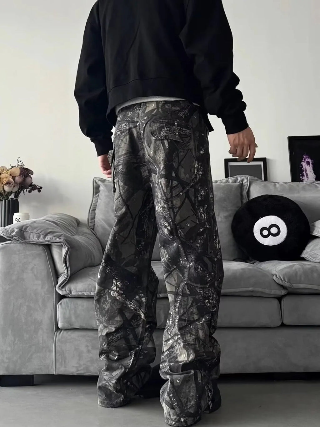 Men's Full Size Camo Print Relaxed Fit Jeans Plus Size - URBANPICK FASHION