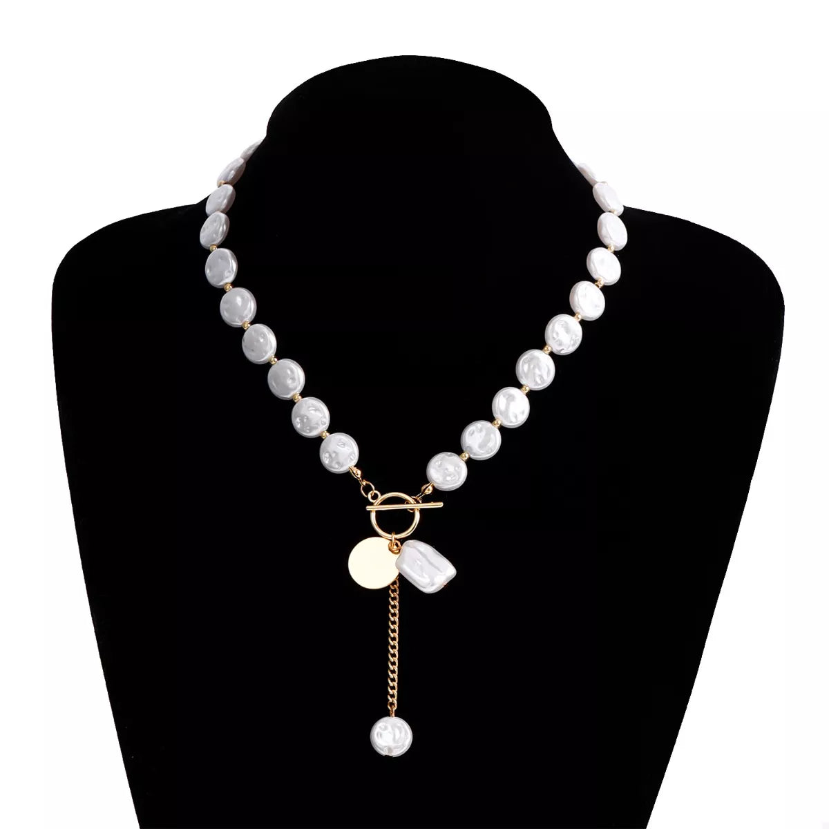 18K Gold-Plated Pearl Drop Necklace - URBANPICK FASHION