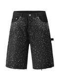 Men's Rhinestone Shorts with Pockets - URBANPICK FASHION