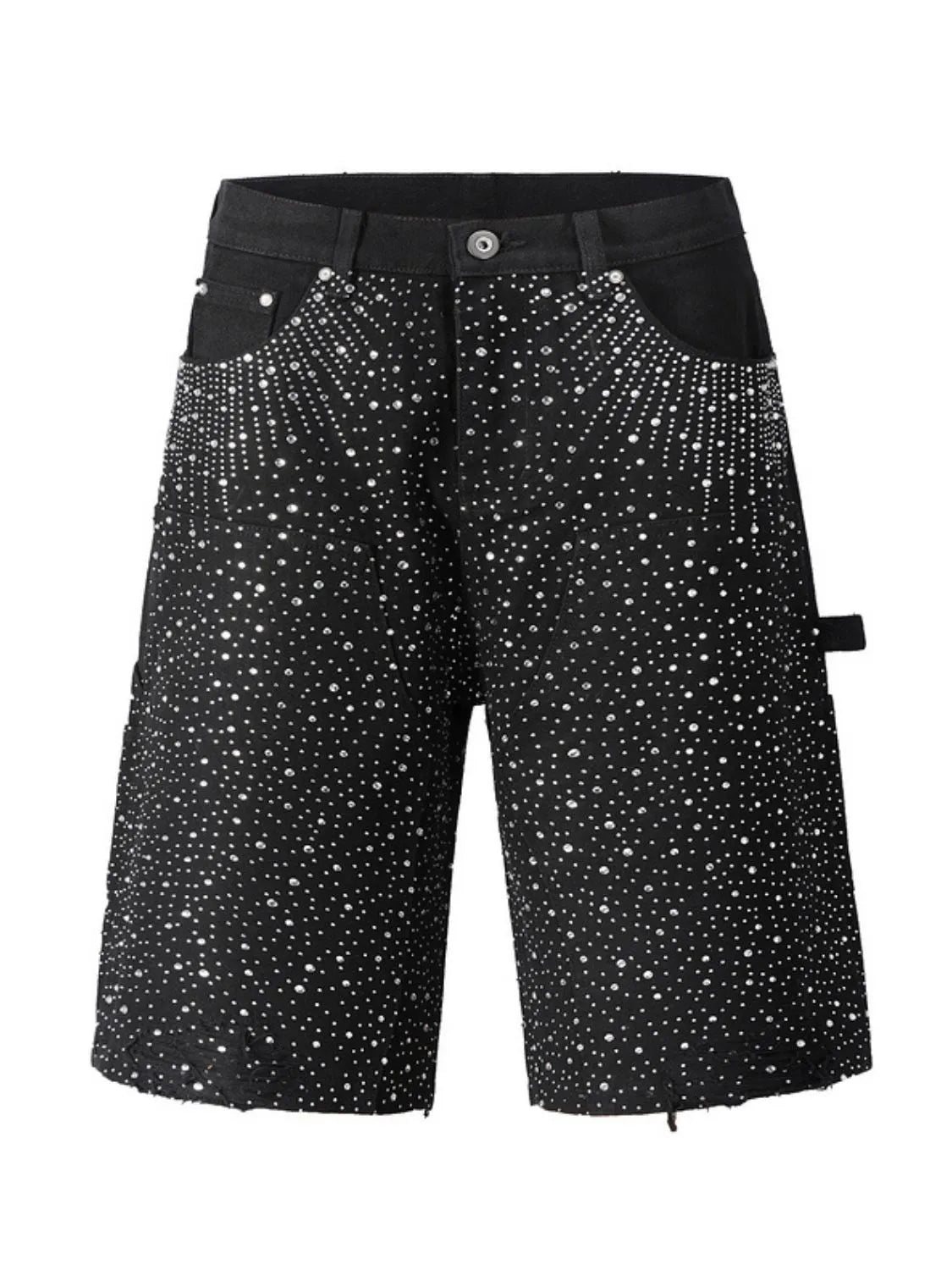 Men's Rhinestone Shorts with Pockets - URBANPICK FASHION
