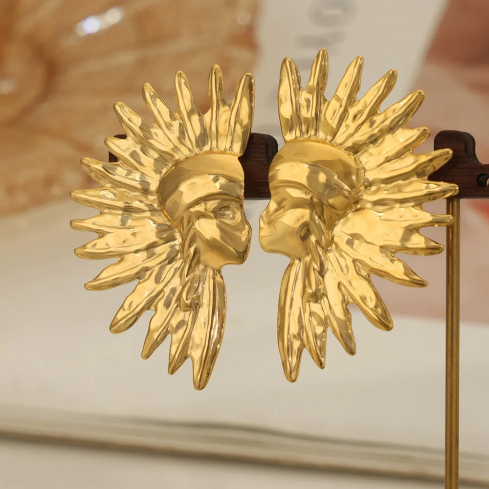 Titanium Steel Gold-Plated Earrings - URBANPICK FASHION