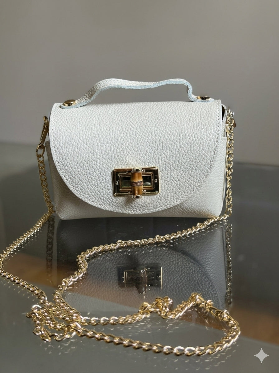 Chic Mini Top-Handle – Italian Handmade Leather Crossbody MADE IN ITALIA 🇮🇹