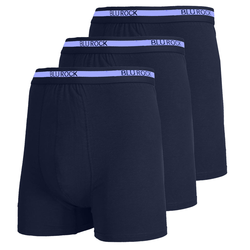 Blu Rock  Men's Stretch Cotton Boxer Briefs (3 Pack): White / SMALL-3PCS