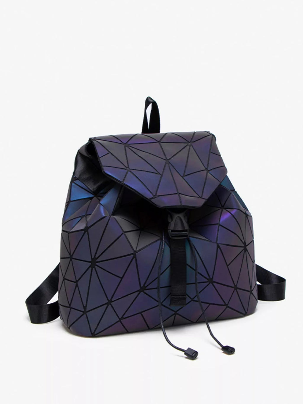 Geometric Buckle Backpack Bag - URBANPICK FASHION