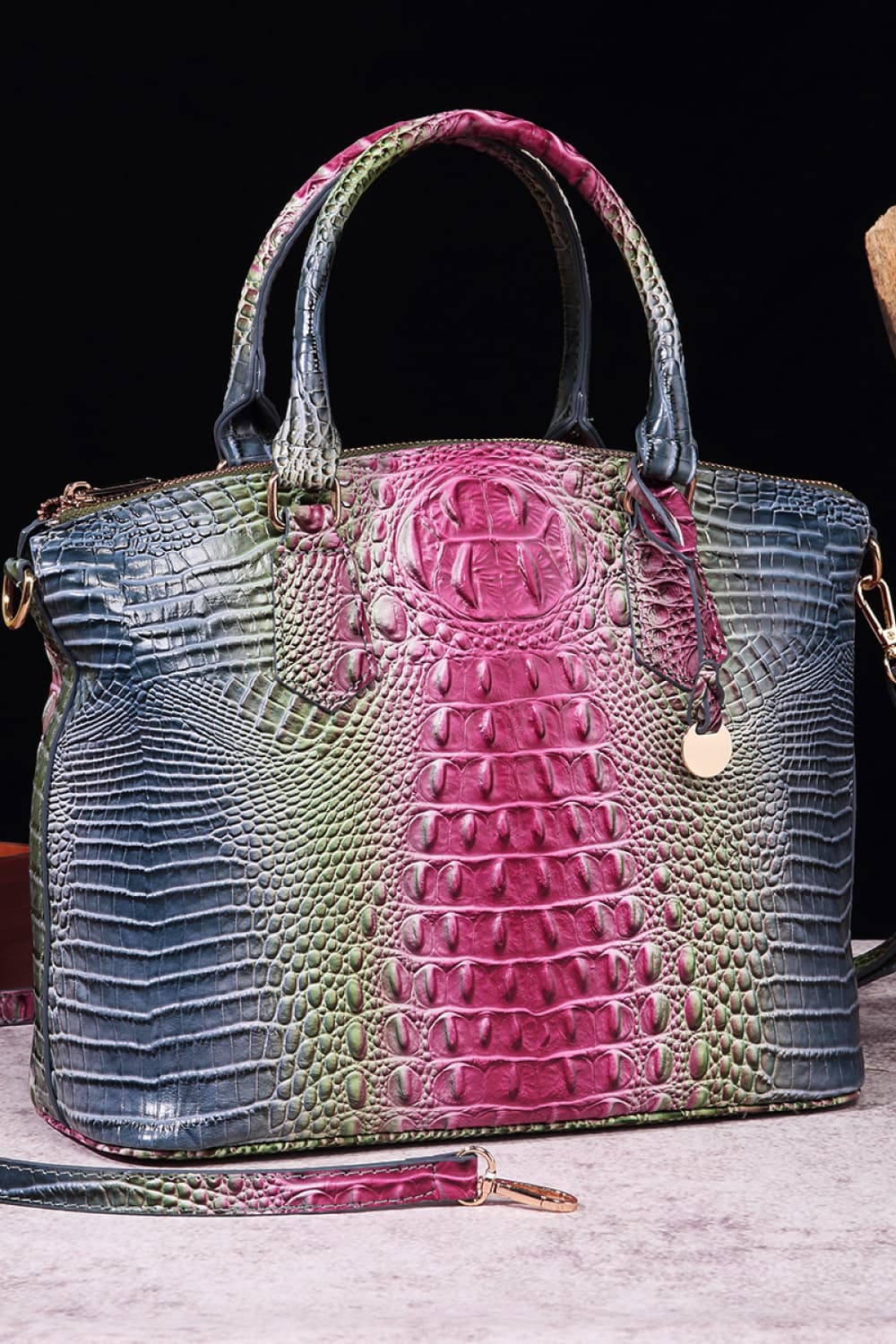 Gradient PU Leather Handbag - URBANPICK FASHION