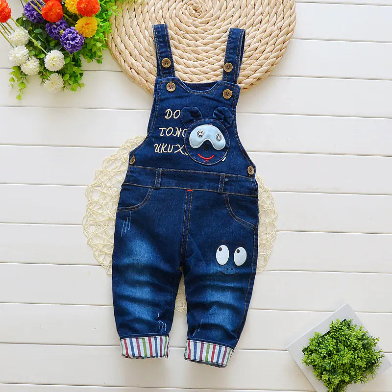 Korean Style Baby Denim Overalls for Boys and Girls - URBANPICK FASHION