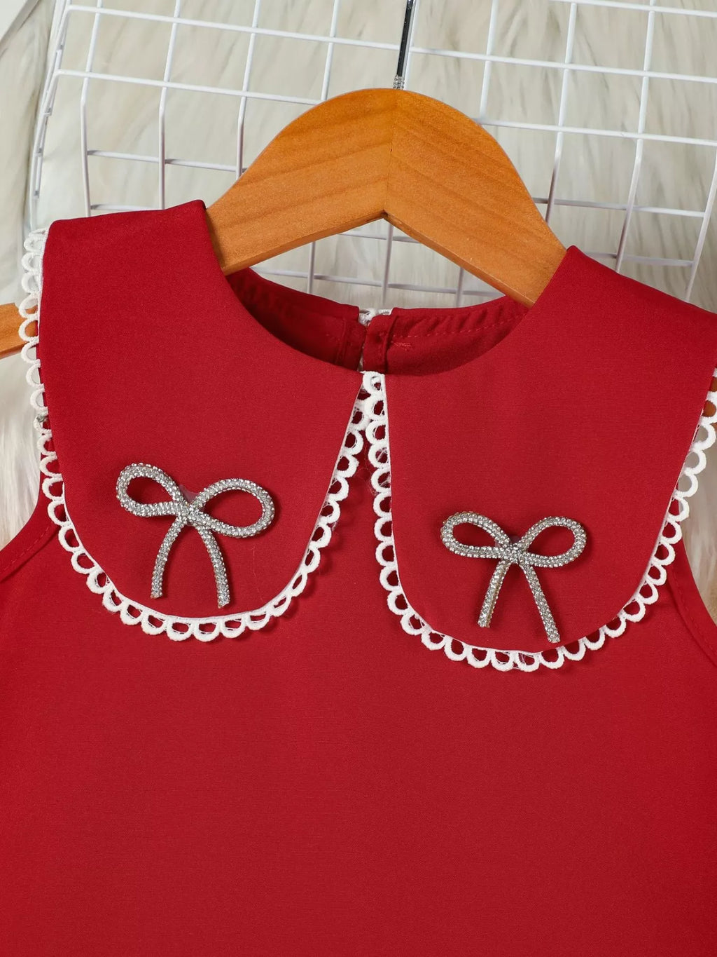 Children's Bow-Accented Pleated Dress - URBANPICK FASHION