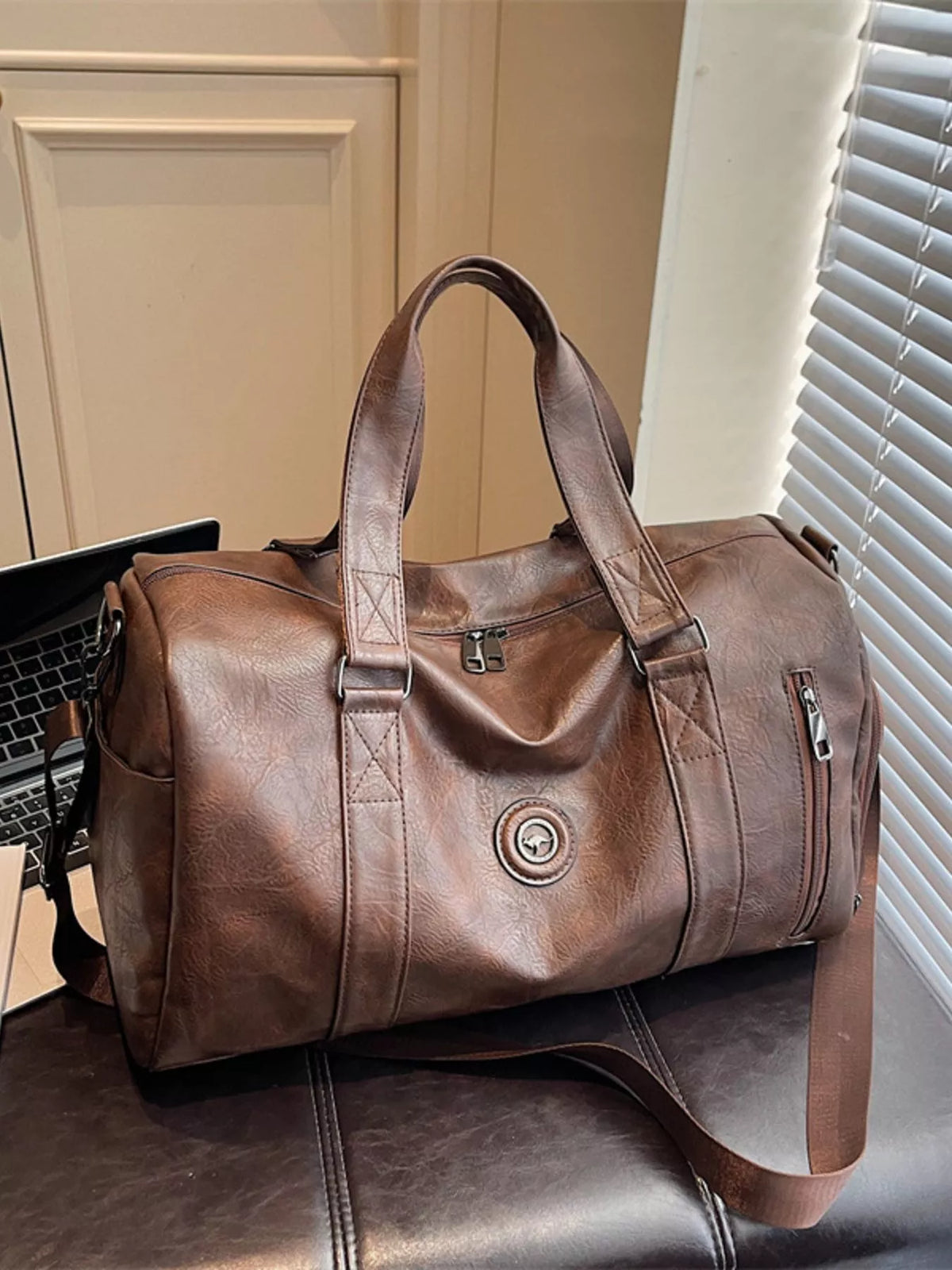 PU Leather Duffel Bag - URBANPICK FASHION
