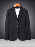 Men's Plus Size Lapel Collar Long Sleeve Blazer - URBANPICK FASHION