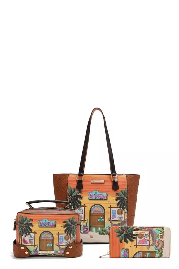 Nicole Lee USA Sun and Sand 3 Piece Bag Set - URBANPICK FASHION