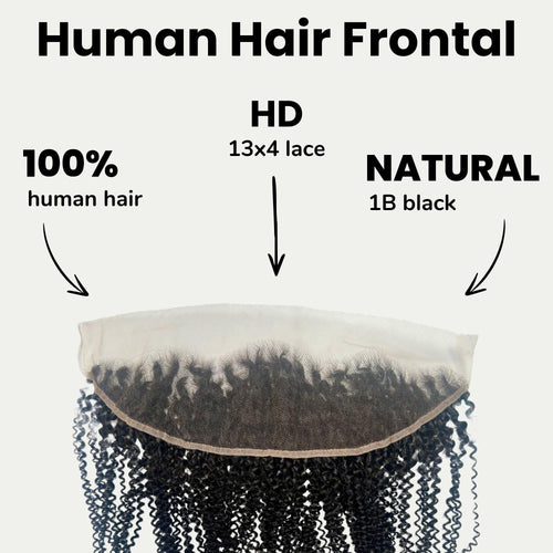 Afro Kinky 13x4 HD Lace Human Hair Frontal - URBANPICK FASHION