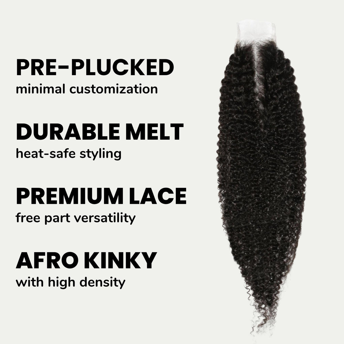 Afro Kinky 2x6 Transparent Lace Human Hair Closure - URBANPICK FASHION