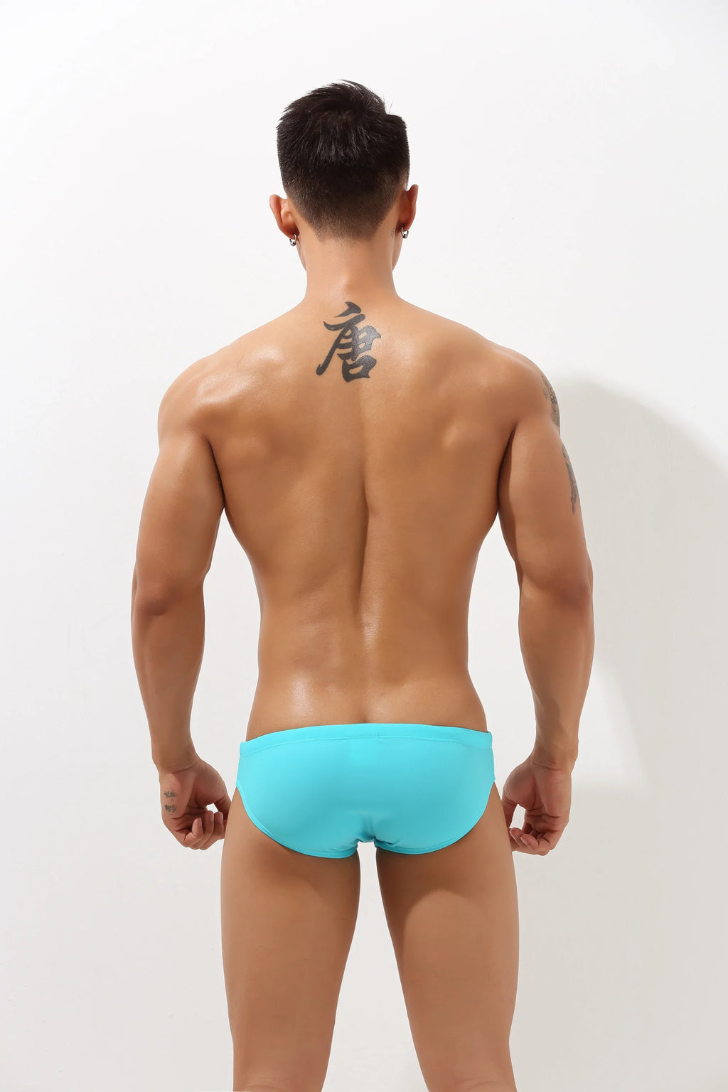 Men's Low-Rise Swim Briefs with Cut-Out Detail