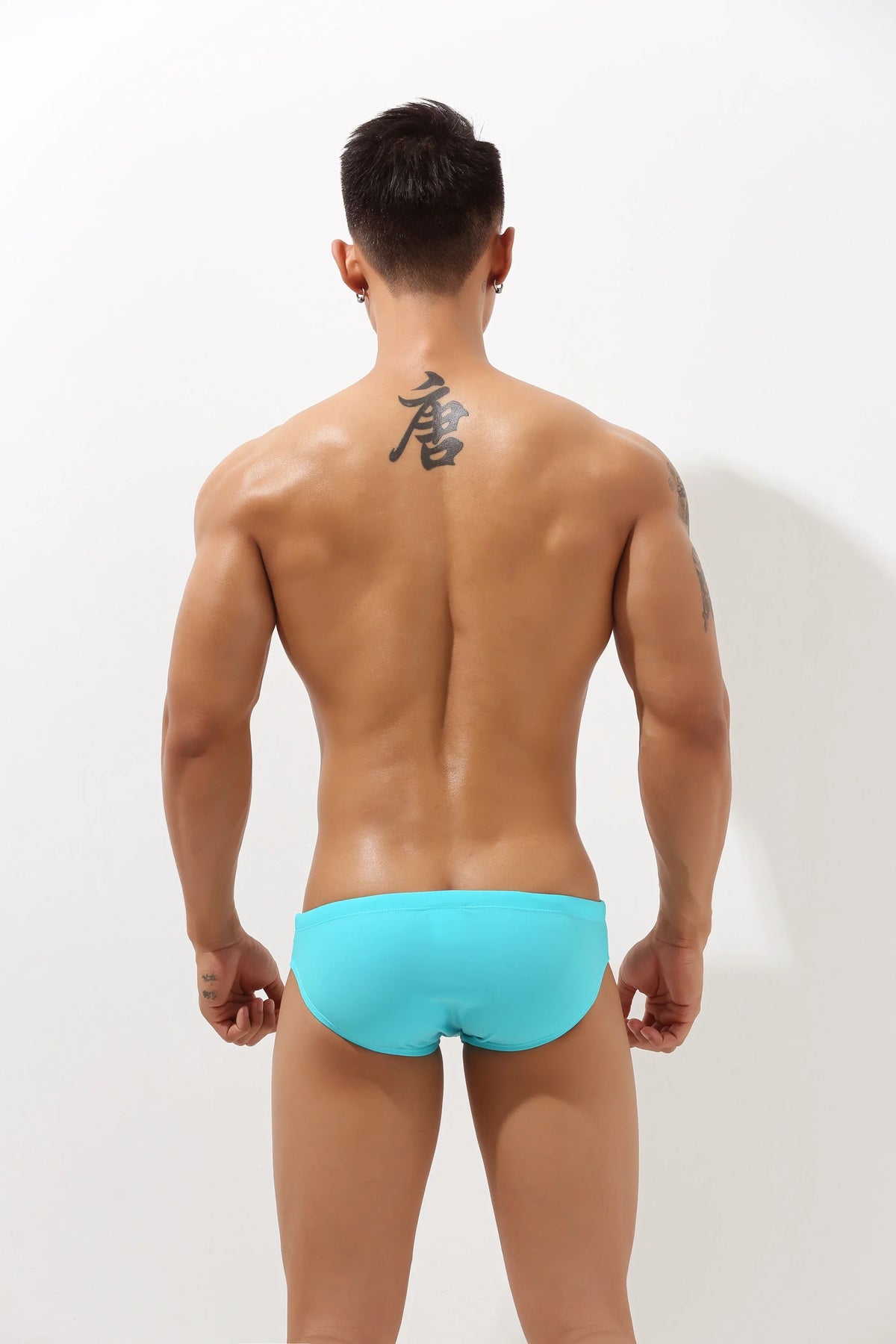 Men's Low-Rise Swim Briefs with Cut-Out Detail