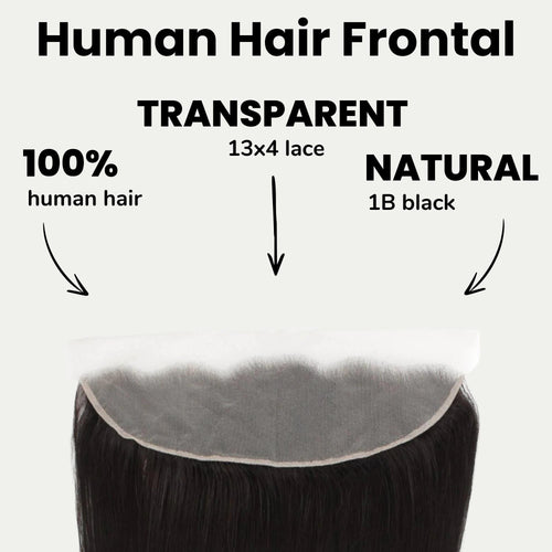 Brazilian Straight 13x4 Transparent Lace Human Hair Frontal - URBANPICK FASHION