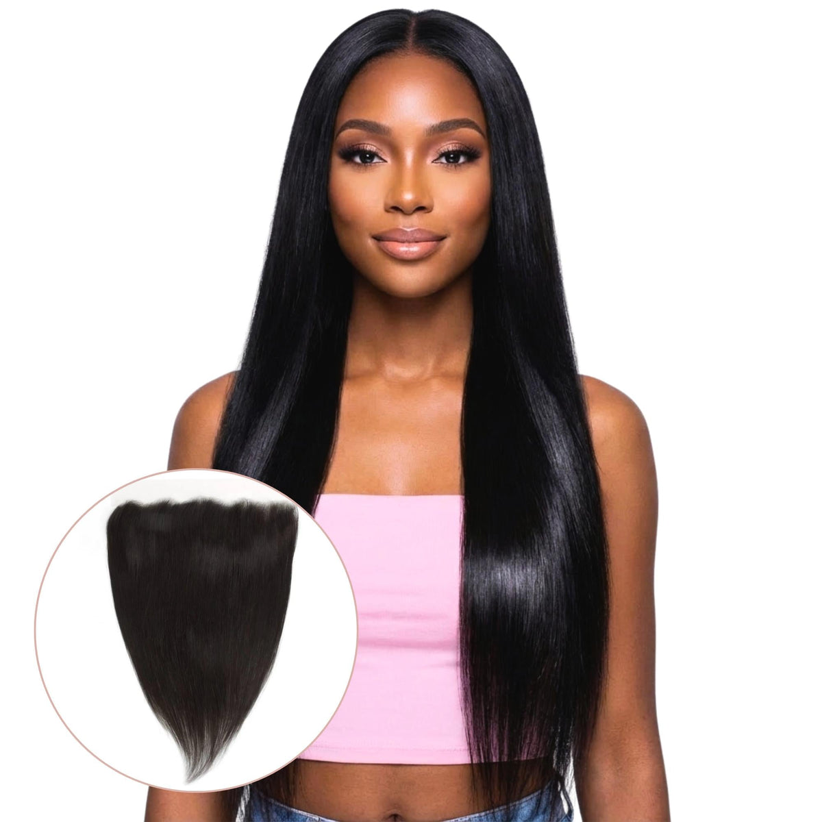 Brazilian Straight 13x4 Transparent Lace Human Hair Frontal - URBANPICK FASHION