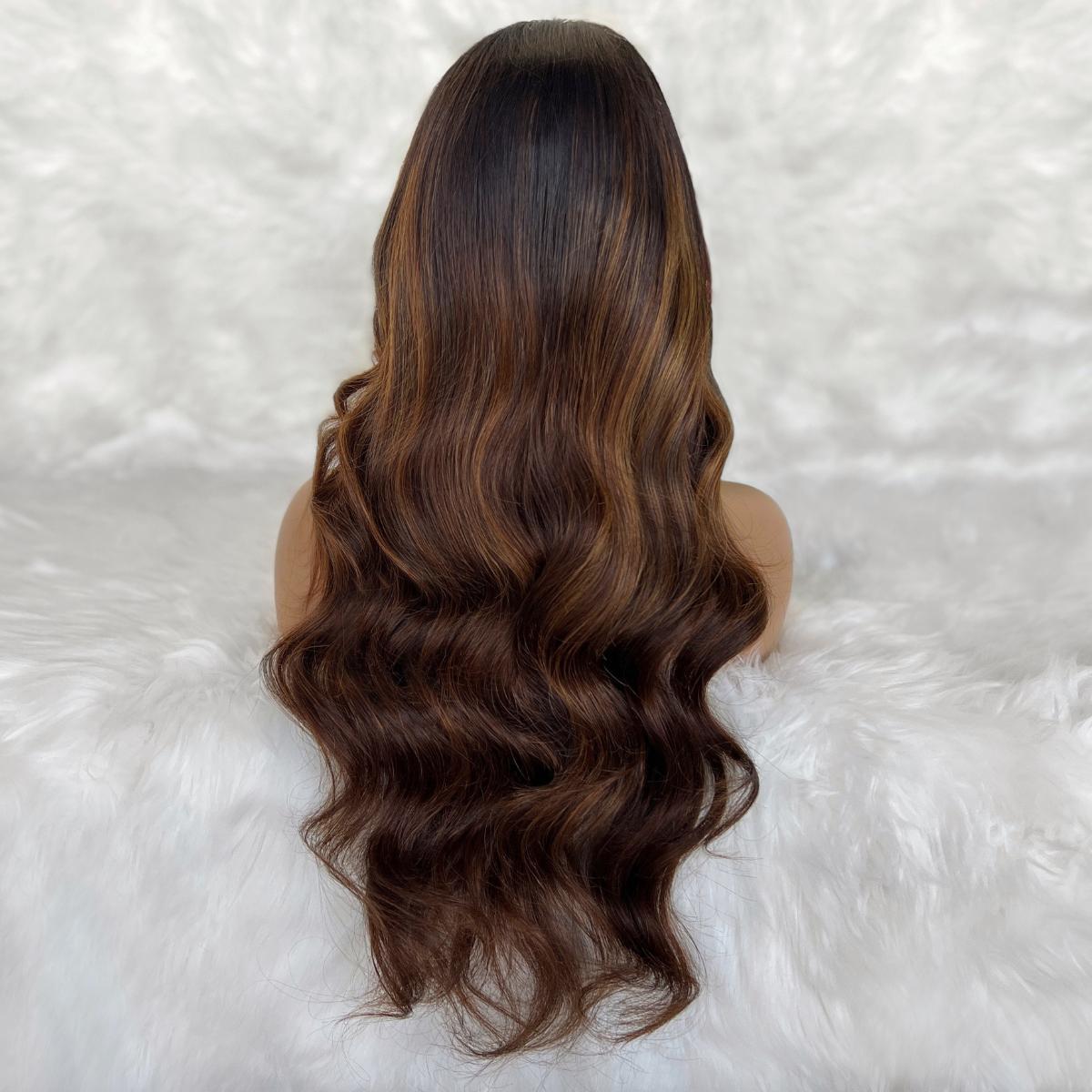 Raw Celine Glueless 5x5 HD Lace Professionally Colored 100% Human Hair Closure Wig - URBANPICK FASHION