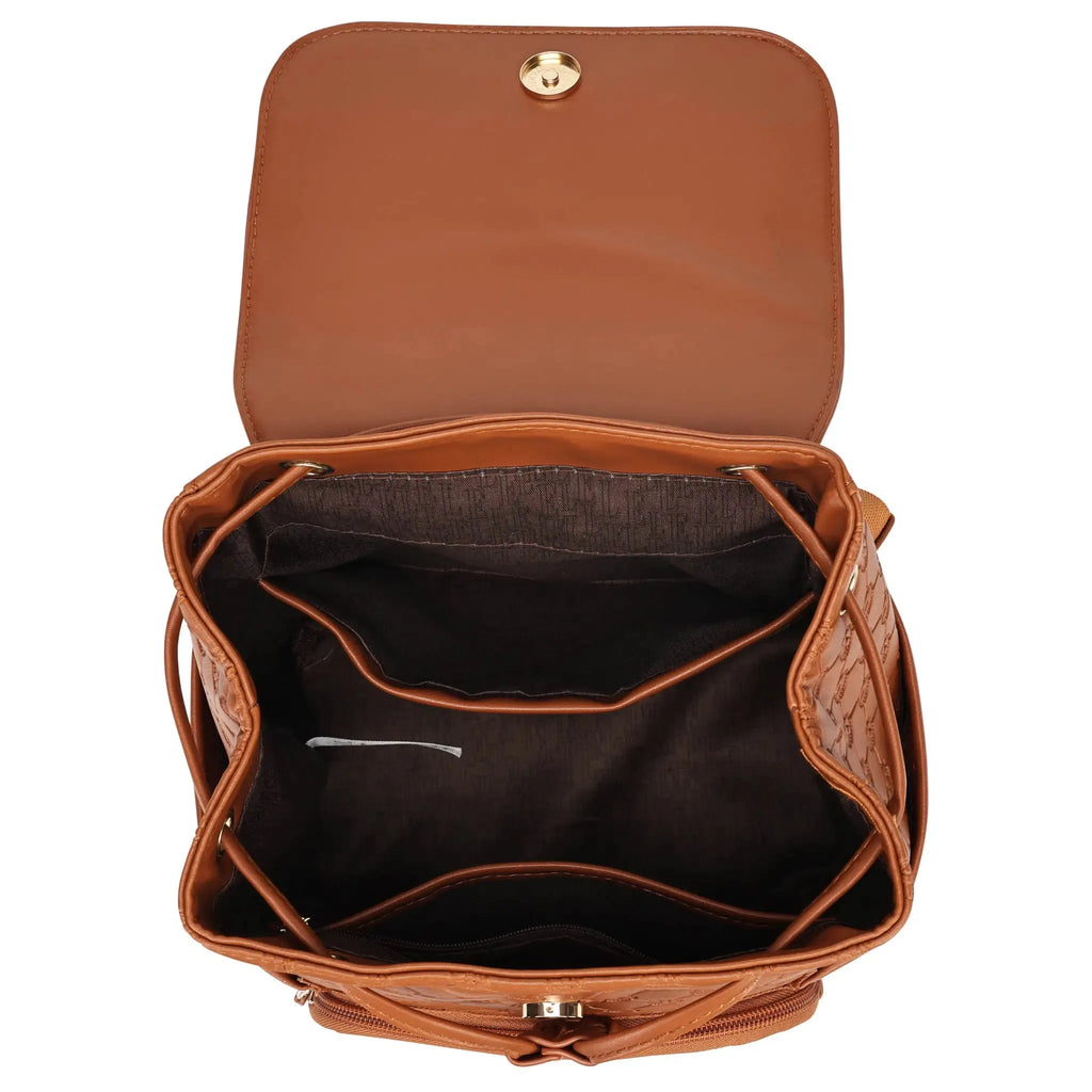 Compass 10L Vegan Leather Monogram Mini Backpack - URBANPICK FASHION