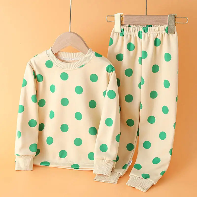 Boys' Cartoon Print Long Sleeve Pajama Set for Kids - URBANPICK FASHION