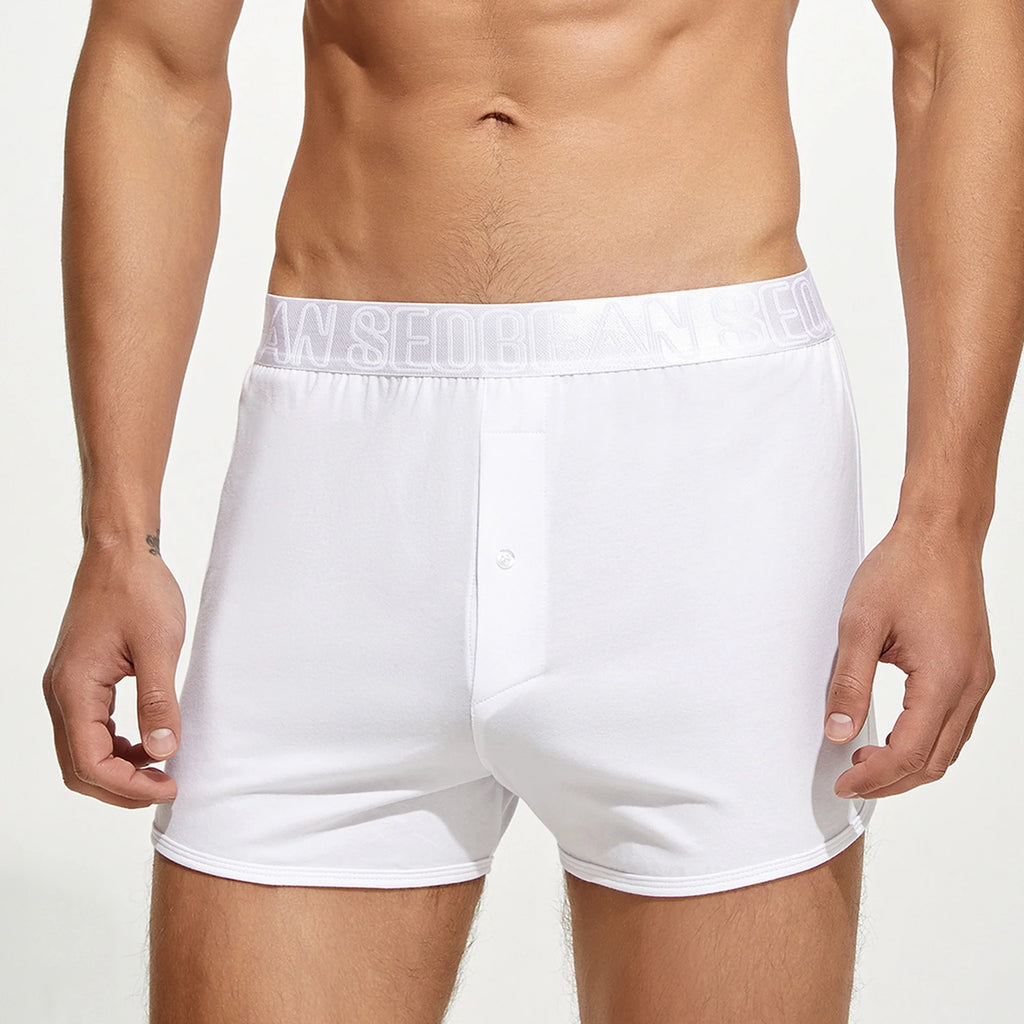 Men’s Cotton Boxer Shorts – Combed Cotton Lounge Underwear - URBANPICK FASHION