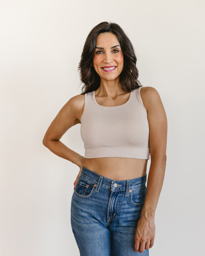 Classic Wide Strap Tank Halftee - URBANPICK FASHION
