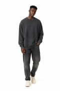 Acid Wash Oversized Crewneck Sweatshirt