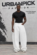 URBANPICK Crystal White Wide-Leg Jeans