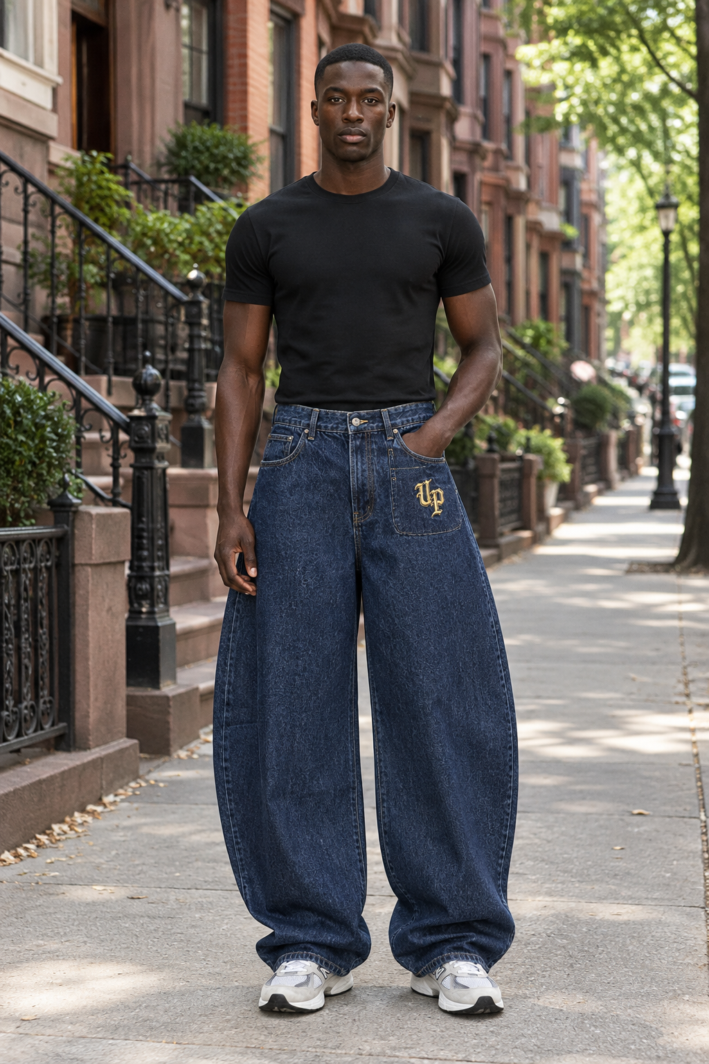 URBANPICK Indigo Wide-Leg Jeans