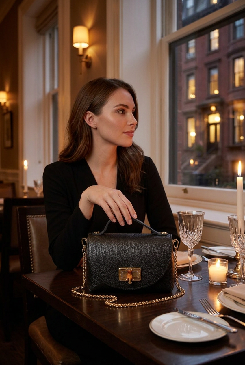 Chic Mini Top-Handle – Italian Handmade Leather Crossbody MADE IN ITALIA 🇮🇹