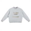 URBANPICK Signature Side-Slit Crewneck Sweatshirt – Light Gray