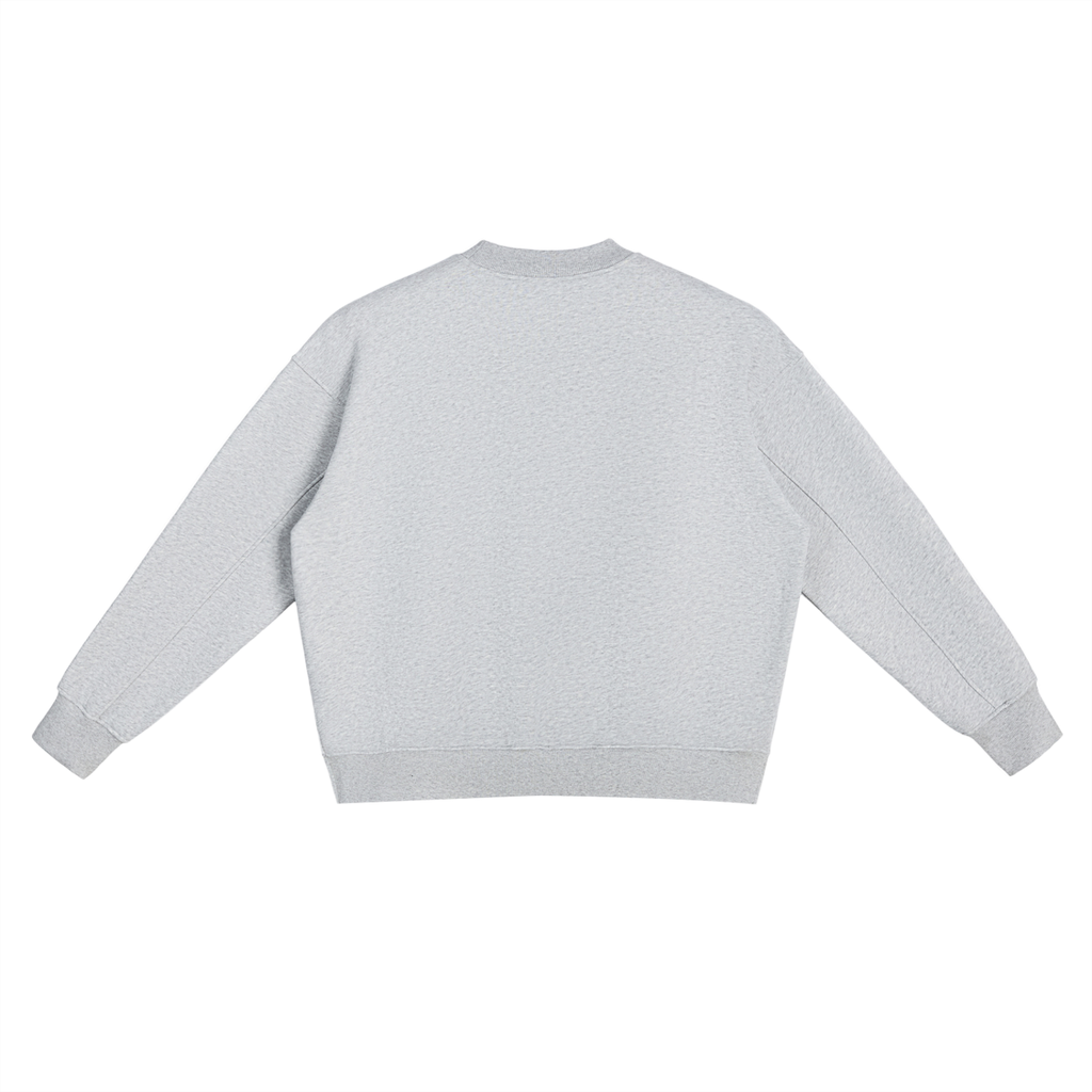 URBANPICK Signature Side-Slit Crewneck Sweatshirt – Light Gray