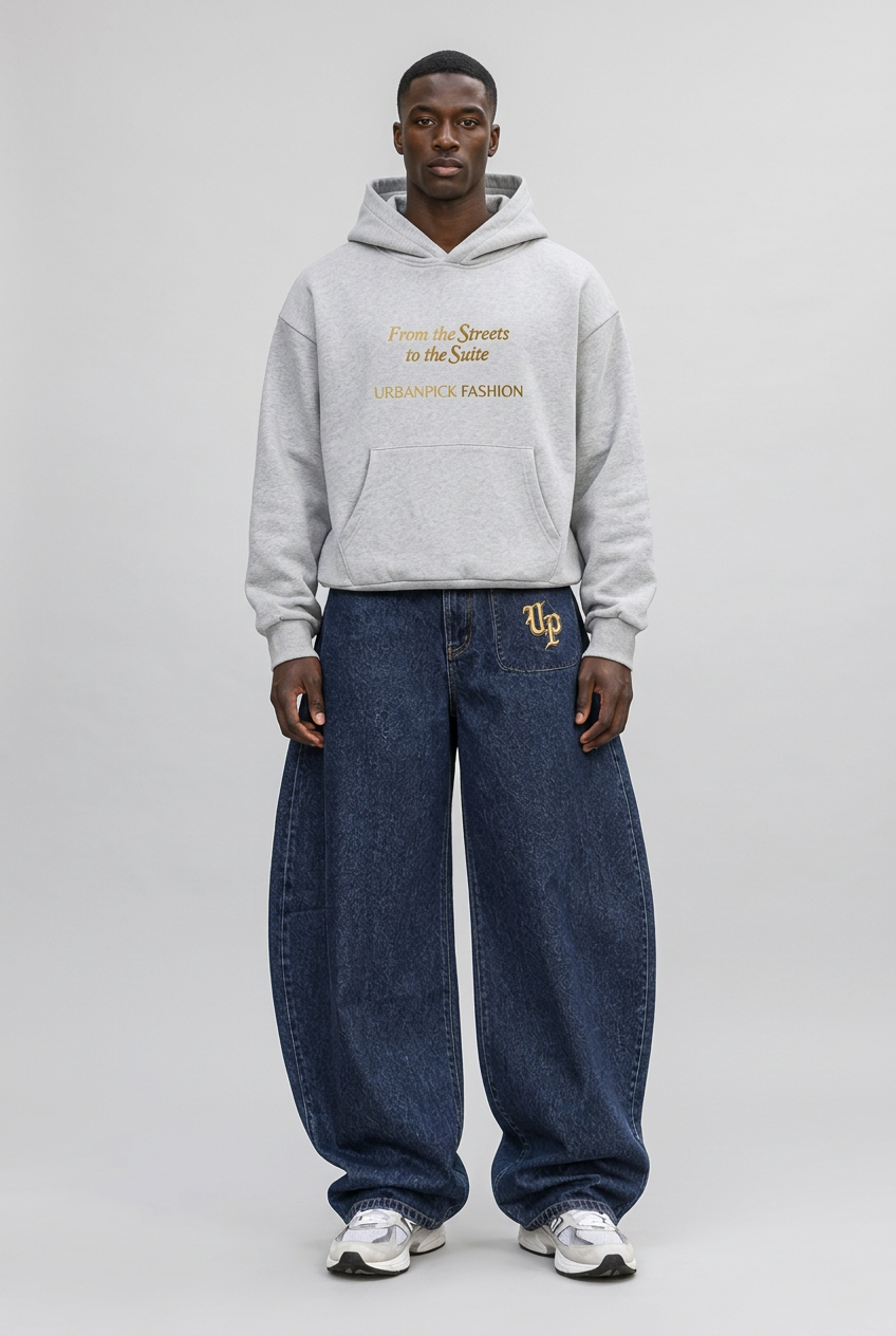Heavy Pullover Hoodie – Light Gray