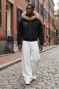 URBANPICK Signature Trimmed-Hood Zip-Up – Black