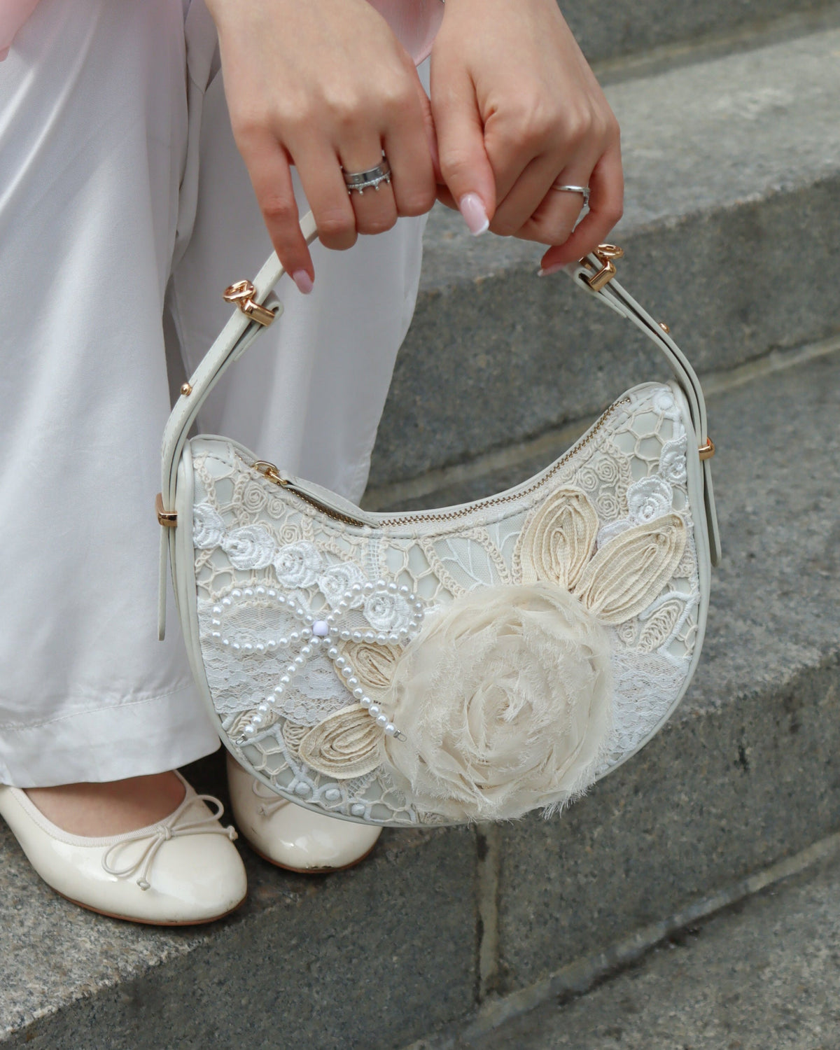 The Rosaline Lace Shoulder Bag - URBANPICK FASHION