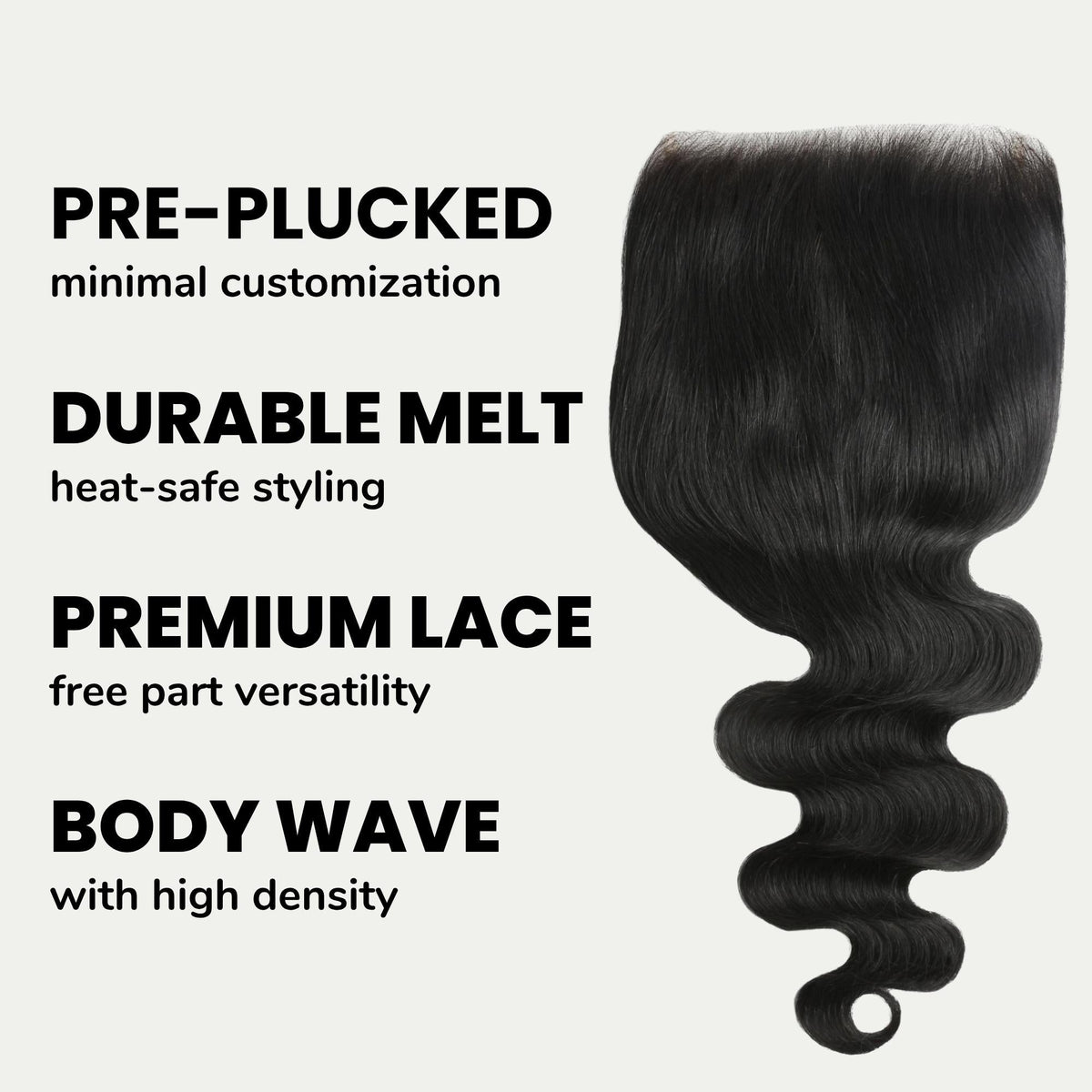 Jet Black Body Wave 7x7 HD Lace Human Hair Closure - URBANPICK FASHION