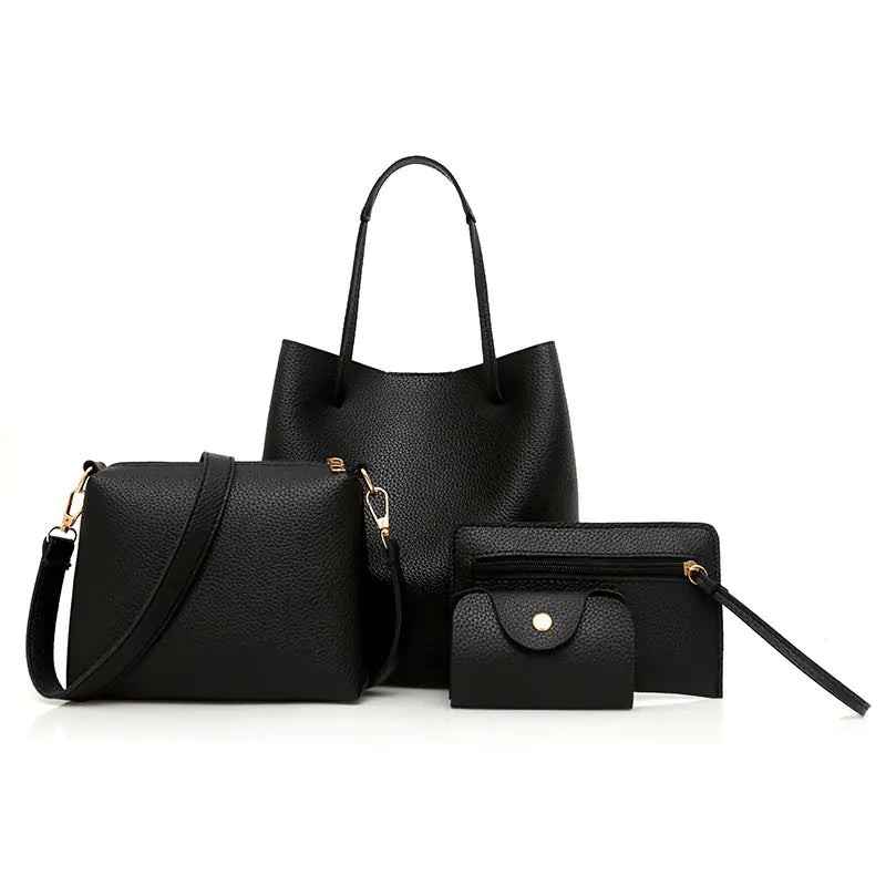 Fashionable 4-Piece Bucket Tote Bag Set (New Arrival) - URBANPICK FASHION